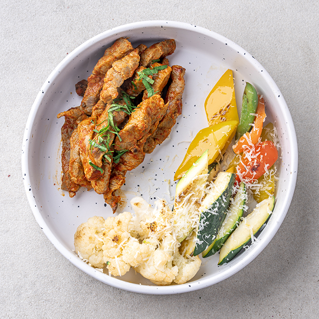 Beef Paprikash With Sautéed Vegetables